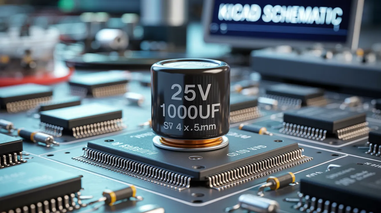 25V 1000uF SMD 4 x 5.4mm Electrolytic Capacitor KiCad: The Ultimate Guide for Electronics Designers