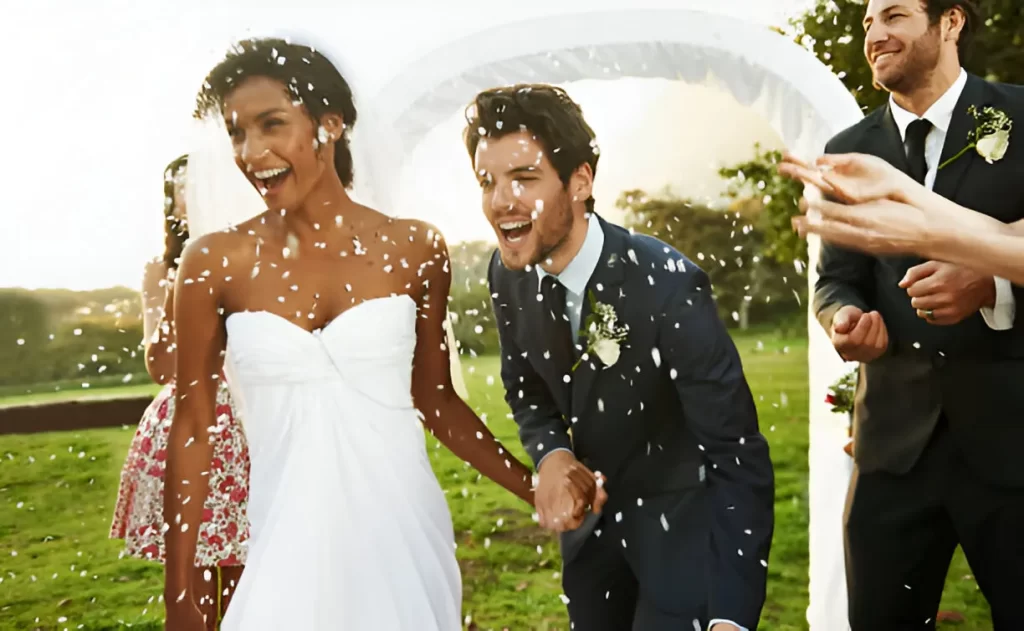 Throw Rice at Weddings tradition for good luck and prosperity